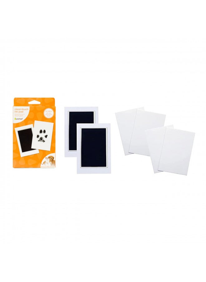 pearhead Pearhead Small Pet Paw Print Clean-Touch Ink Pad and Imprint Cards, for Small Sized Cats or Dogs, Pet Owner Gifts, DIY Keepsake Pawprint Maker, Black  - Image 2