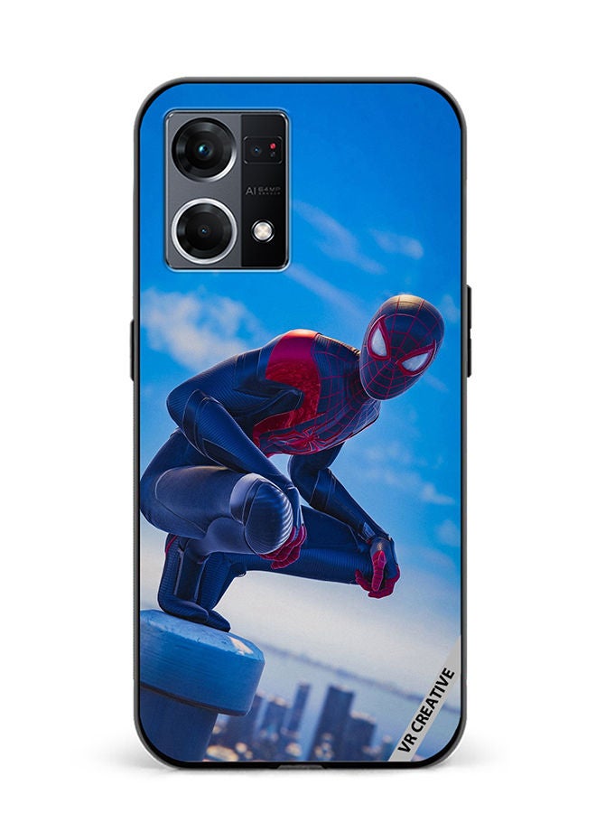 VR CREATIVE Protective Case Cover For Oppo Reno8 4G Spiderman Design Multicolour - Image 1