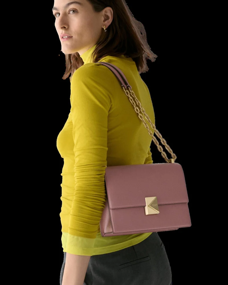 Kate Spade Deco Pebbled Leather Chain Shoulder