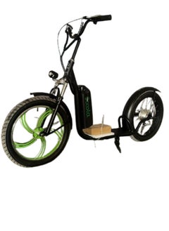 Glide Scoota 350W High-Speed Electric Scooter – 30km/h, LED, Green Black  - Image 1