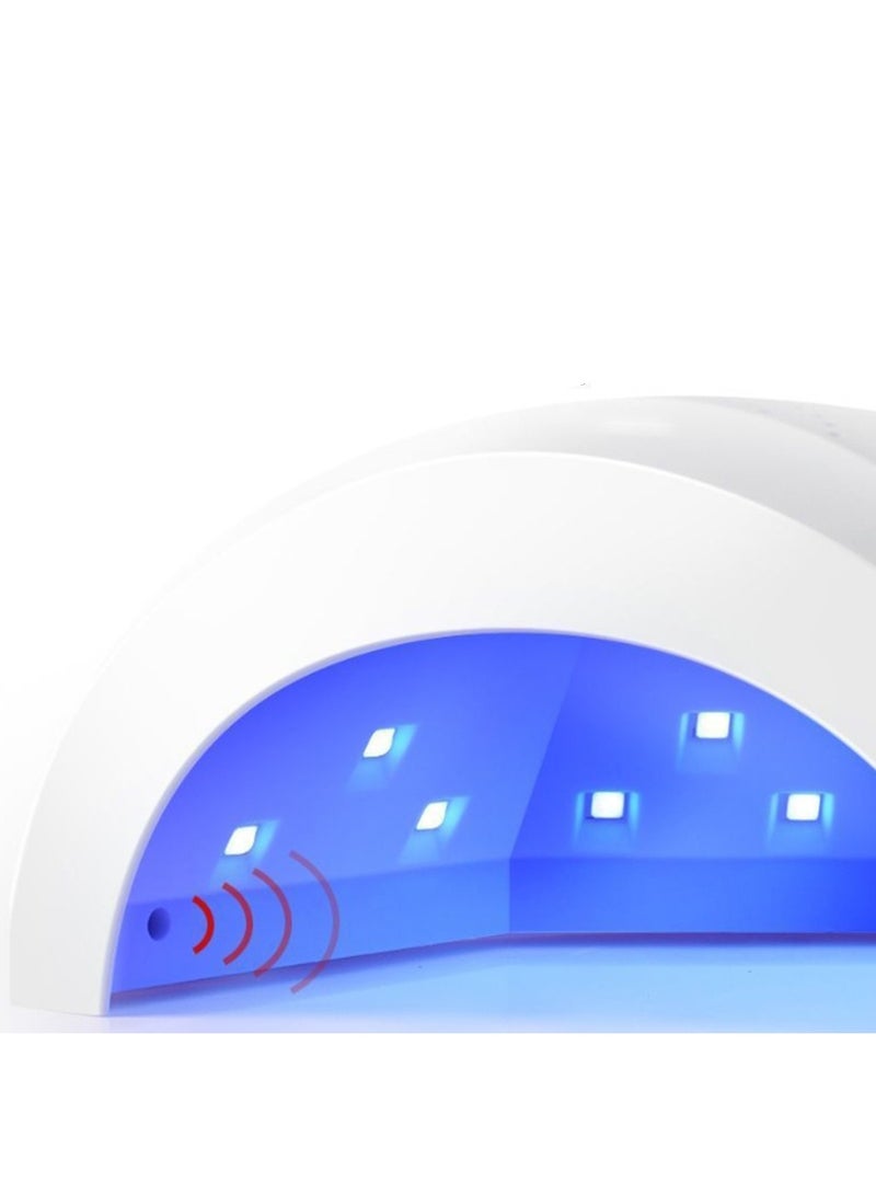 48w Led Uv Lamp Dryer Is Suitable For Nail Polish, Equipped With 30 Lamp Beads, 4 Timer Settings And Lcd Touch Screen, Automatic Sensor, Professional Nail Lamp，White - Image 5