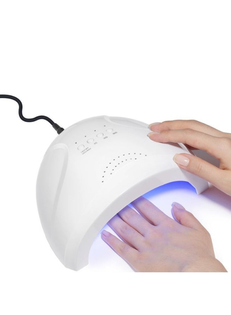 48w Led Uv Lamp Dryer Is Suitable For Nail Polish, Equipped With 30 Lamp Beads, 4 Timer Settings And Lcd Touch Screen, Automatic Sensor, Professional Nail Lamp，White - Image 4