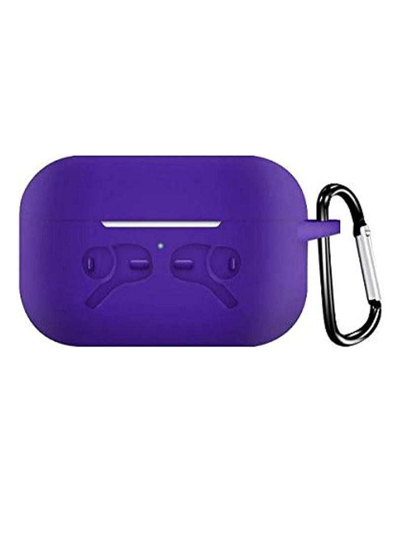 Generic - AirPod Pro 2 Case- Silicone Protective Shockproof Case Cover Skins with Keychain Compatible with Apple AirPod Pro, Dark Purple - Image 1