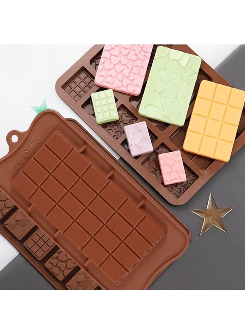 1Pcs Chocolate Bakeware Cake Molds,Nonstick Silicone Chocolate Candy Moulds, Biodegradable Chocolate Bar Molds for Baking, Chocolate Snacks, Protein and Energy Bar Silicone Moulds Brown  - Image 3