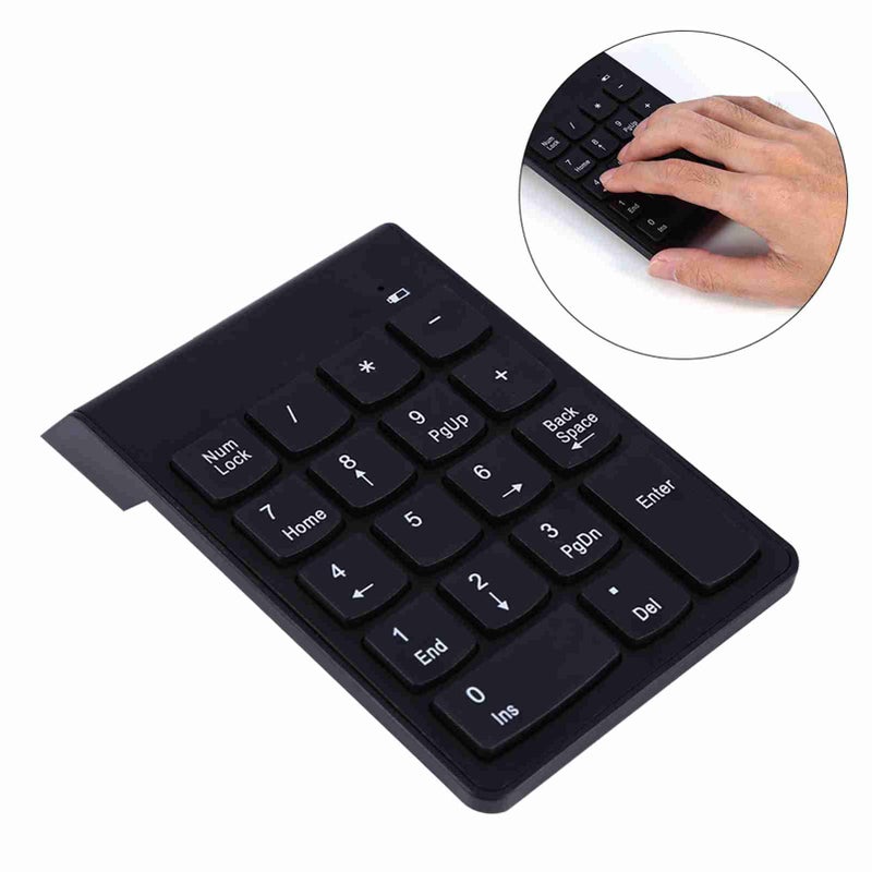 Mini USB Numeric Keypad 18 Keys Compact Spill Proof Ergonomic Tilt Design for Laptop PC - Image 3