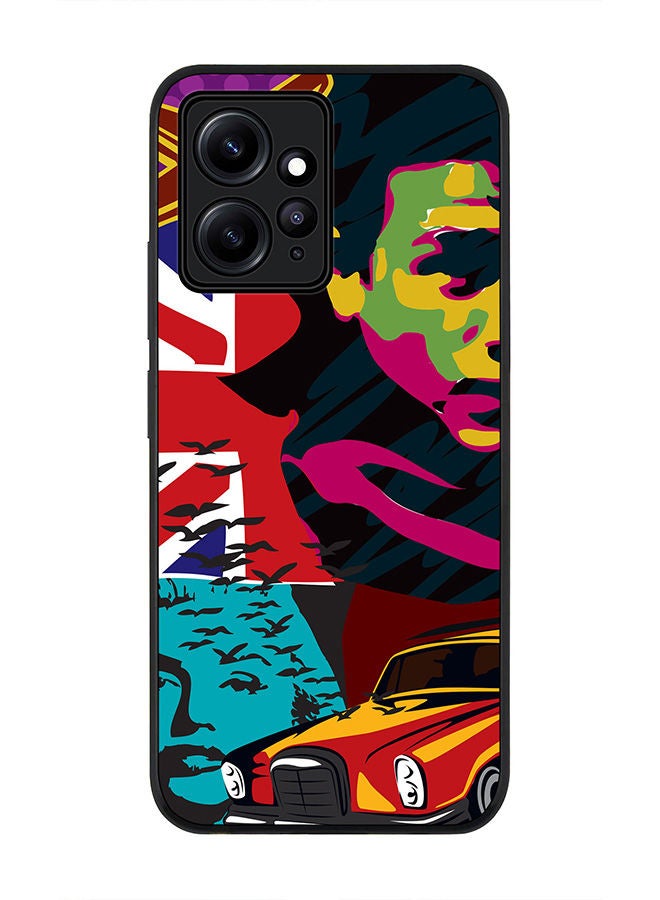 Stylizedd Rugged Black edge case for Redmi Note 12 4G Slim fit Soft Case Flexible Rubber Edges Anti Drop TPU Gel Thin Cover - Retro Spy - Image 1