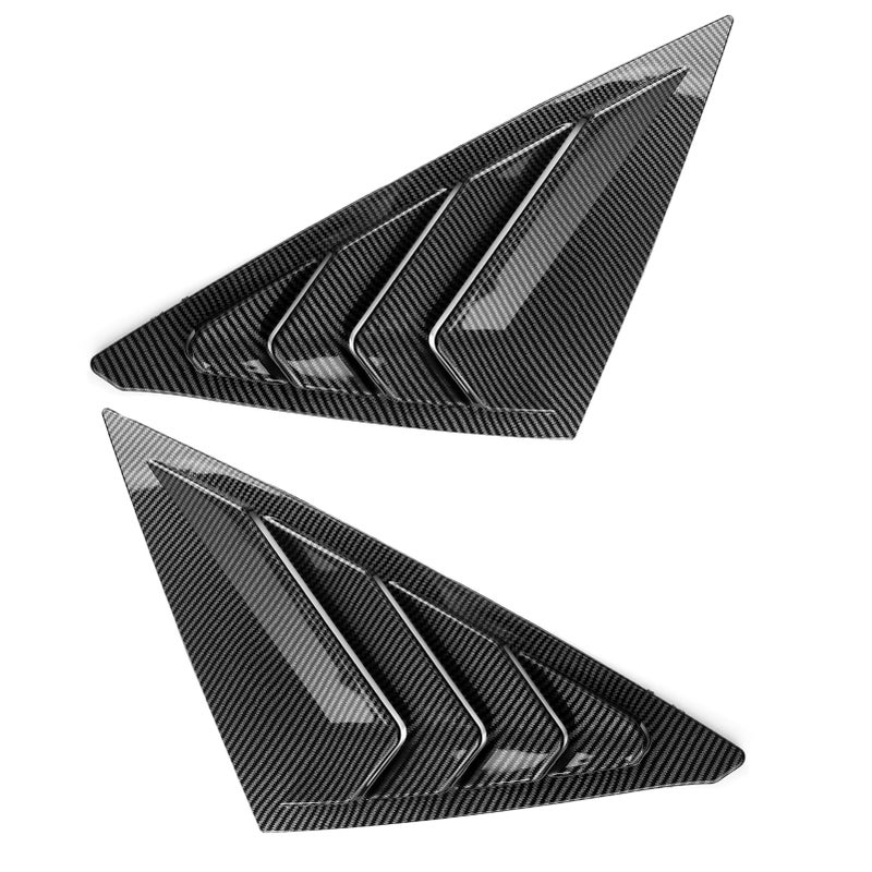 CKE for 11th Gen Civic Hatchback Compatible with Honda Civic 2026 2025 2024 2023 2022 Accessories Sport Car Exterior Rear Side Window Louvers Air Vent Scoop Shades Cover Blinds -Carbon Fiber Style - Image 4
