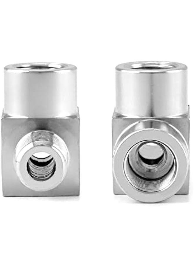 Arabest 304 Stainless Steel Pipe Fitting Set, Street Tee, Male Run Tee 1/4 NPT Male x Female x Female  - Image 5