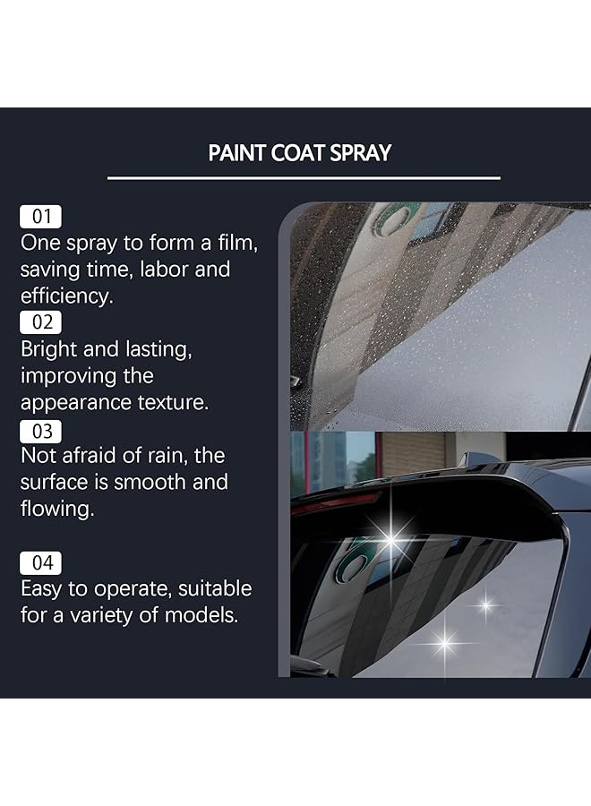 KASTWAVE Ceramic Top Coat Spray For Cars, Waterless Wash & Hydrophobic Protection, High-Gloss Finish, Instant Shine, Includes Towel & Sponge, Car Detailing Solution - Image 5