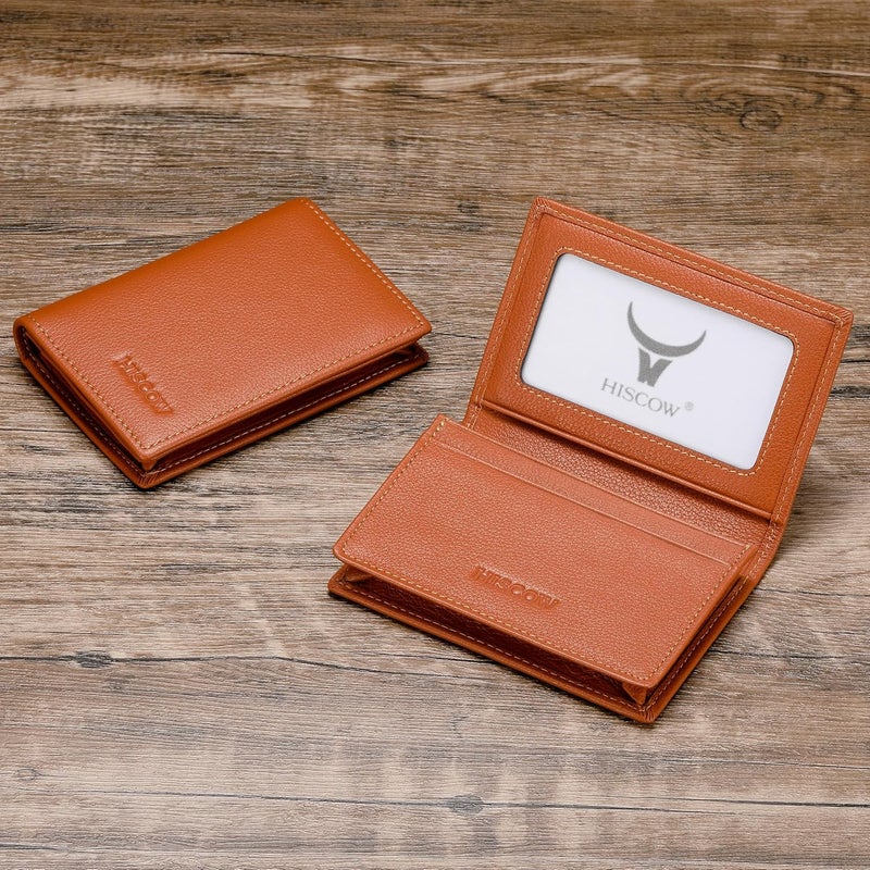 HISCOW Leather Business Card Case Holder for Men & Women, Italian Calfskin - Image 2