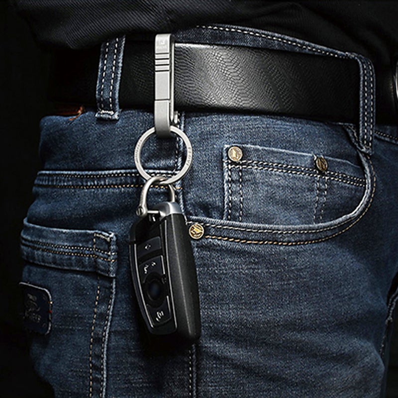حلاقة مفاتيح من التيتانيوم: خفيفة الوزن (أقل من 20 جرامًا) مقاومة للتآكل مع ملقط للحزام - معدات مستخدمة يوميًا صلابة للاستخدام الخارجي واليومي - Image 2