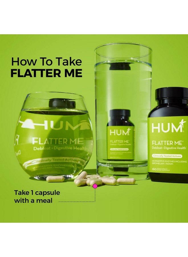 HUM Flatter Me Digestive Enzymes Bloating Supplement - Fast-Acting Bloat Relief for Digestive Health & Debloating Multi Enzyme | Bloat Pills, Anti Bloat Pills, Vegan 60 Servings - Image 5