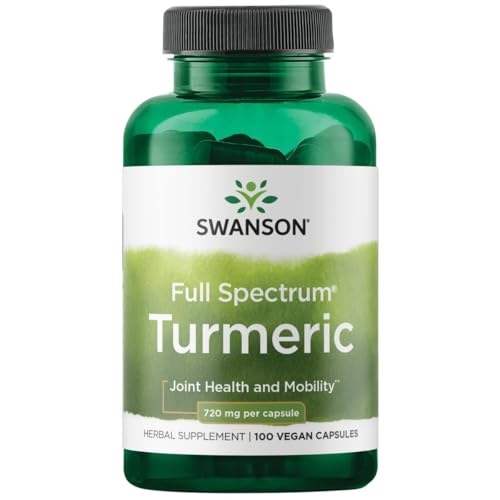 Swanson Full Spectrum Turmeric Herbal Supplement Supporting Joint Health Mobility Natural Formula Supporting Digestive Health 100 Capsules 720mg Each - Image 2