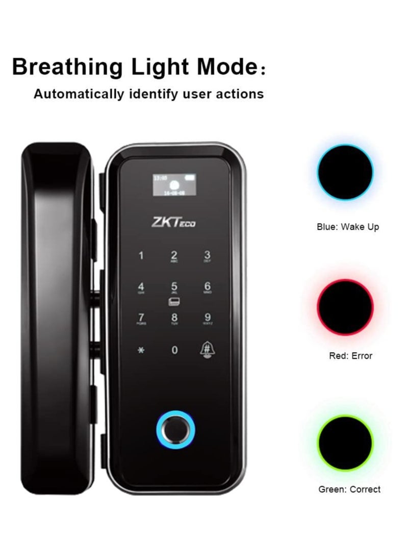 ZK teco ZKTeco Glass Door Lock with Door Bell - GL300 Glass (10-12 mm Thickness) - Image 1