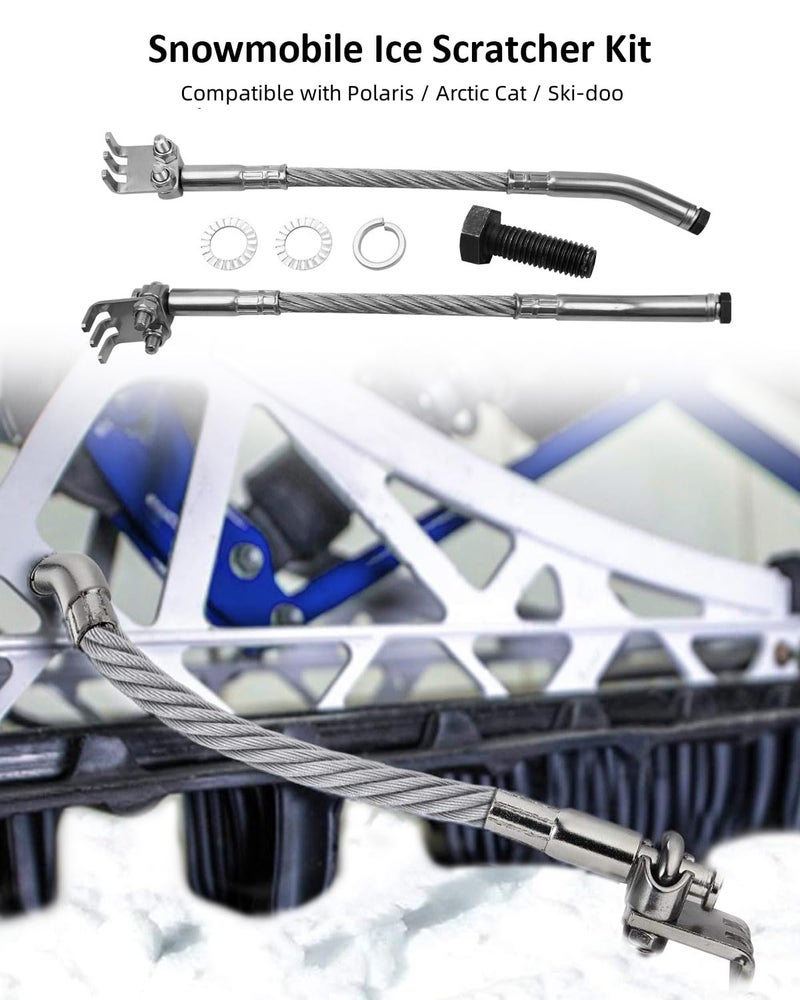 Nahntaipy ðð„ð– Snowmobile Ice Scratcher Kit Fit for Polaris/Arctic Cat/Ski-doo, Left and Right 2 Pack - Image 2