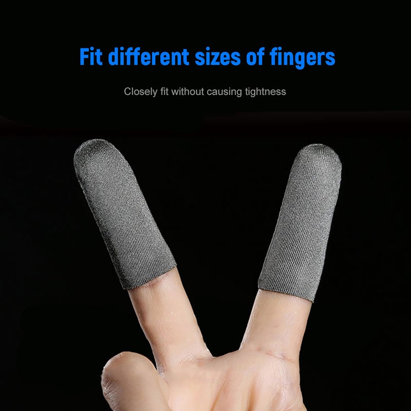 6 Pieces Gaming Finger Sleeve Touchscreen Thumb Sleeve Sensitive Sweat-proof Breathable Finger Sleeve for Gaming - Image 4