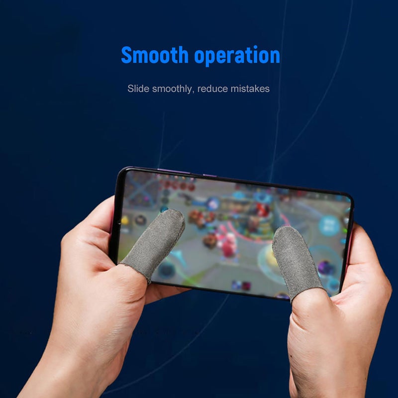 6 Pieces Gaming Finger Sleeve Touchscreen Thumb Sleeve Sensitive Sweat-proof Breathable Finger Sleeve for Gaming - Image 2