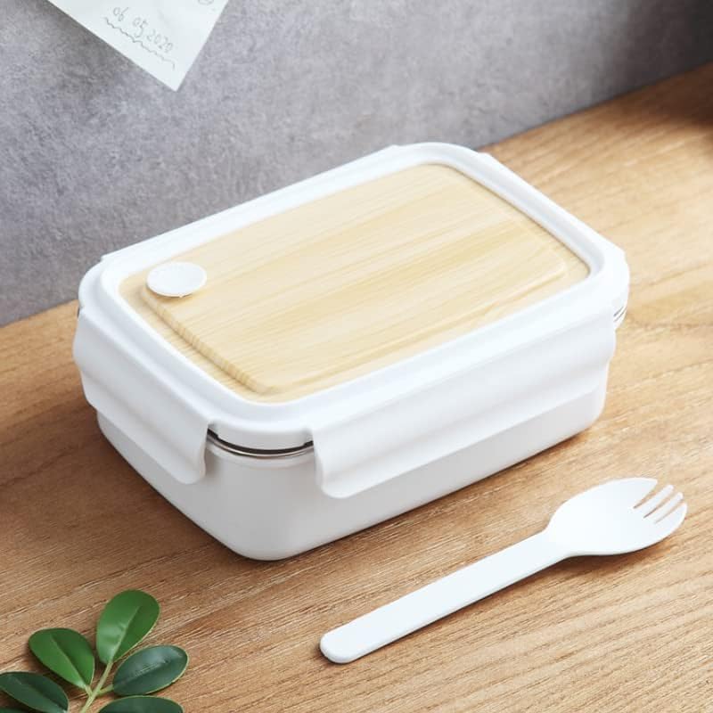 SHOPECOM Wooden Style Bento Lunch Box for Adults Kids Durable BPAFree Dishwasher Safe Lunch Containers for Boys Girls School Office Men - Image 1