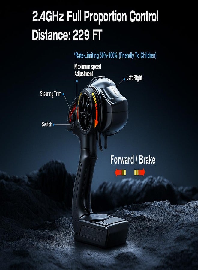 ROZADIO High-Speed Remote Control RC Car, 40+ KM/H 4WD Off-Road RC Truck, Includes Rechargeable 1200mAh Batteries, Aged 8-12. This Makes it an Excellent Gifts Option for Birthdays (Pack of 1) - Image 3