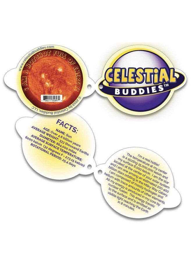 Celestial Buddies Sun Buddy Learning Science Astronomy Space Solar System Educational Plush Blue Planet Toys - Image 3