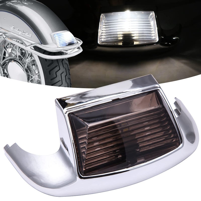 DREAMIZER Smoke Lens Front Fender Tip LED Light Compatible With Electra Glide 19802013 Heritage Softail Classic FLSTC 19862008