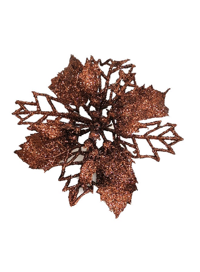 NIBEMINENT 6-Piece Ornaments Simulation Flower Brown 10cm 