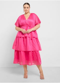 Ella Plus Tiered Wrap Dress  - Image 1