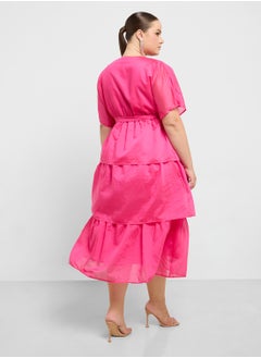 Ella Plus Tiered Wrap Dress  - Image 2