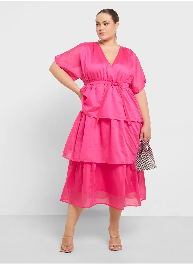 ايلا بلس Tiered Wrap Dress