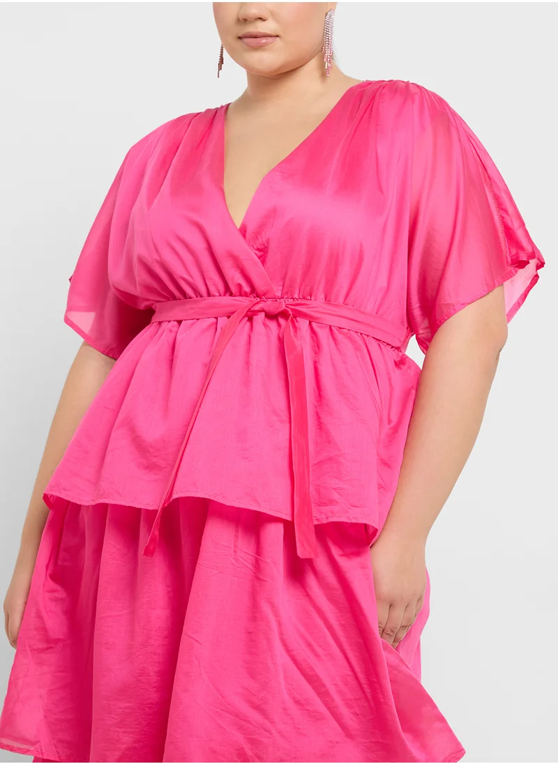 ايلا بلس Tiered Wrap Dress