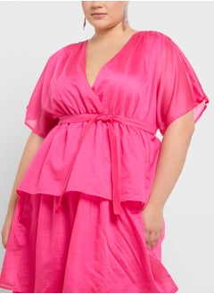 Ella Plus Tiered Wrap Dress  - Image 3