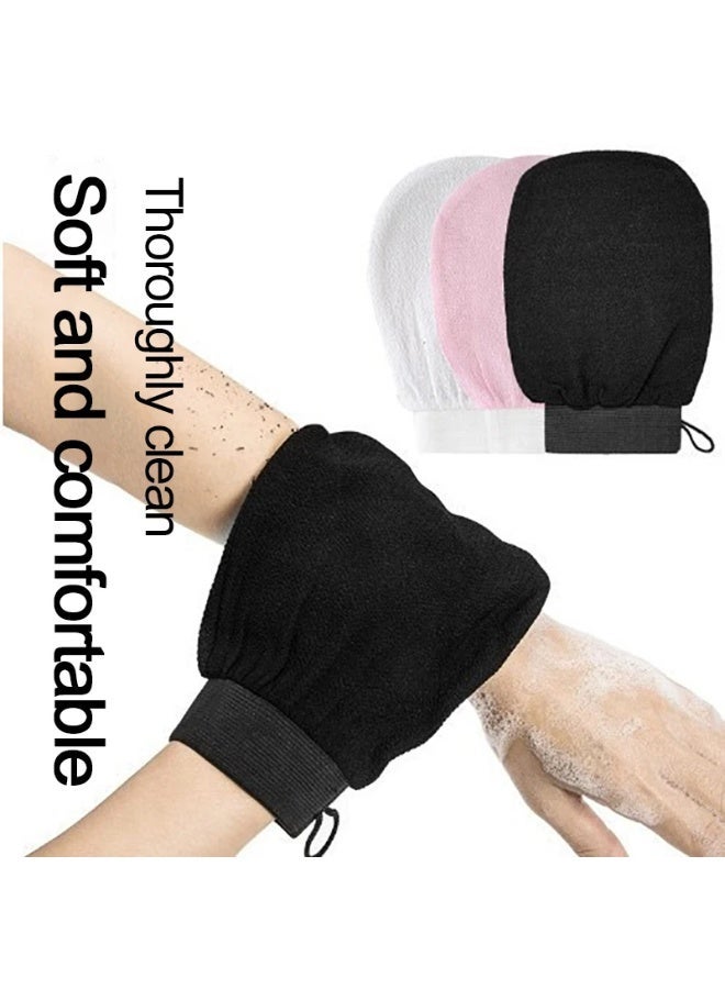 Exfoliating Bath Mitt with Adjustable Drawstring, Reusable Skin Scrub Glove for Dead Skin Tan Removal Shower Spa - Image 4