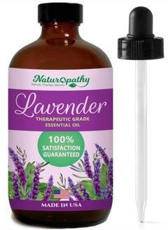NATUROPATHY NATURE. THERAPY. BEAUTY Naturopathy Lavender Essential Oil, 100% Natural Therapeutic Grade, Premium Quality Lavender Oil, 4 fl. Oz - Perfect for Aromatherapy and Relaxation  - Image 1