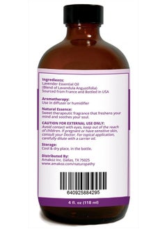 NATUROPATHY NATURE. THERAPY. BEAUTY Naturopathy Lavender Essential Oil, 100% Natural Therapeutic Grade, Premium Quality Lavender Oil, 4 fl. Oz - Perfect for Aromatherapy and Relaxation  - Image 2