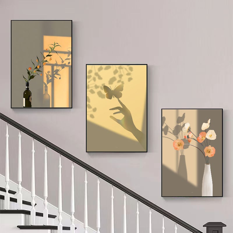 Triple Stair Wall Bedside Painting Bedroom Hanging Painting Living Room Decorative Painting Ins Sofa Background Wall Dining Room Bedroom Mural Painting - Image 4