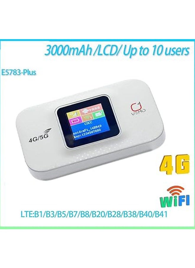 General - E5783 Plus 4G LTE CAT4 300Mbps Portable WiFi Router with SIM Card Slot Car Mobile WiFi 3000mAh Battery Portable Router - Image 1