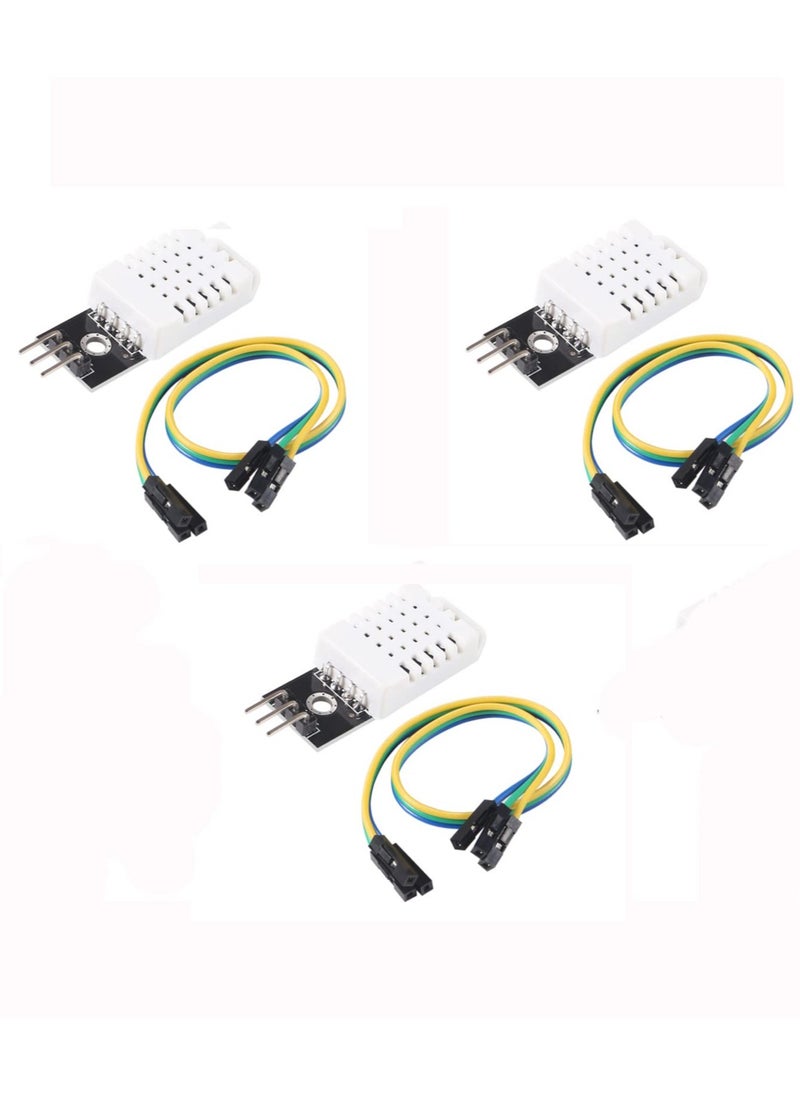 Excefore 3Pcs DHT22 Temperature and Humidity Sensor Module, AM2302 Digital Temp Humidity Gauge Monitor, Electronic Practice DIY Replace SHT11 SHT15  - Image 1