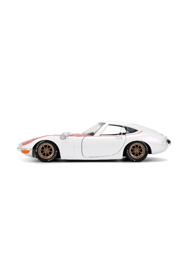 JADA Pink Slips 1:24 - 67 Toyota 2000 GT, Die-Cast Car with Base, Toys for Kids and Adults - Image 1