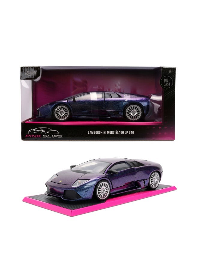 JADA Toys Pink Slips 1967 Toyota 2000GT Die-Cast Car with Base, Toys for Kids and Adults – 1:24 Scale, White/Red - Image 2