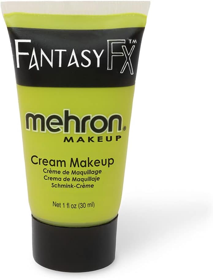 Mehron Makeup Fantasy FX Cream Makeup - Water Based Ogre Green Face & Body Paint for Halloween - 1 fl oz (30ml) - Image 1