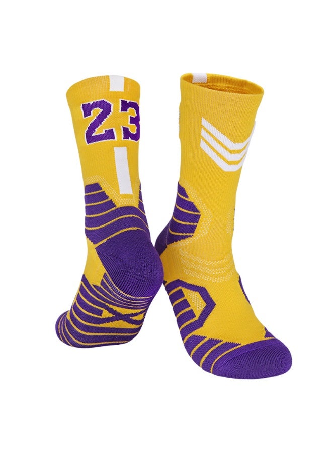 KUYING Fashion Anti Slip Breathable Sports Socks Three Piece Set 