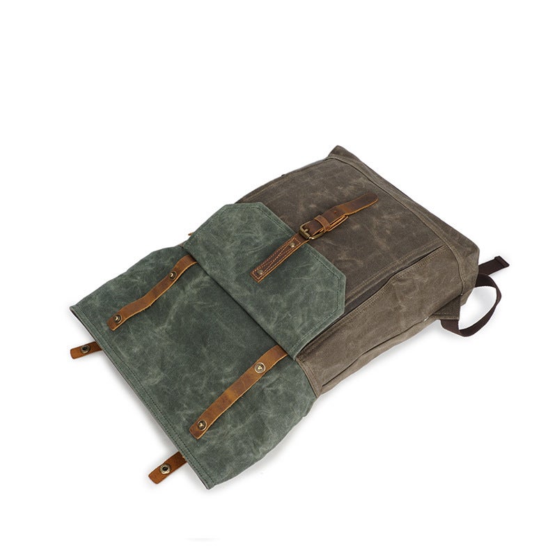 Men's Vintage Canvas Backpack - Image 3