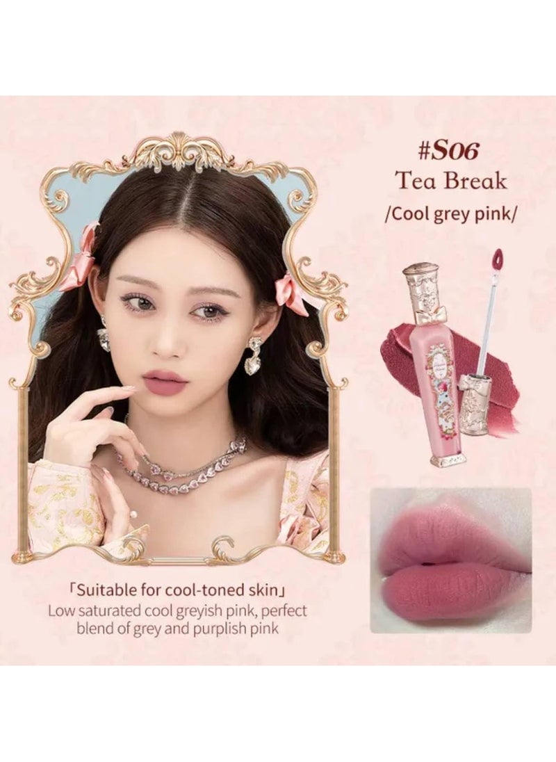 Flower Knows - Strawberry Rococo Series Cloud Lip Cream Lipsticks Women Beauty Cosmetic Lip Makeup Easy to Wear Natural Lipstick (06 Tea Break) - Image 1