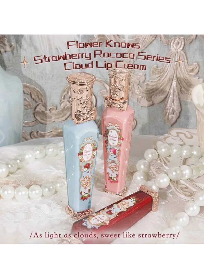 Flower Knows - Strawberry Rococo Series Cloud Lip Cream Lipsticks Women Beauty Cosmetic Lip Makeup Easy to Wear Natural Lipstick (06 Tea Break) - Image 1
