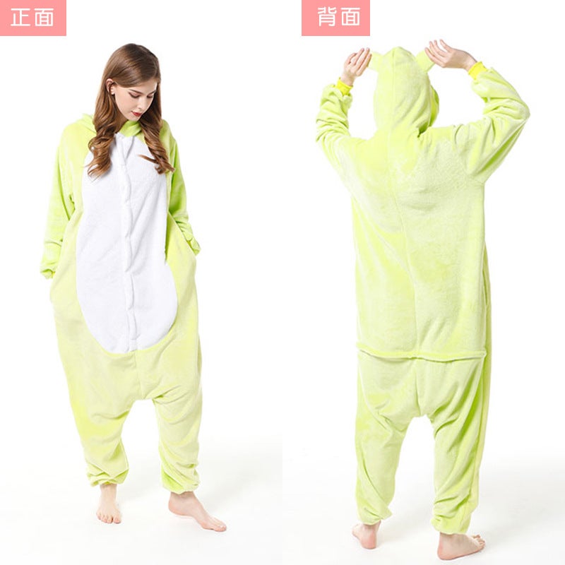 Mixed Batch New Flannel Cartoon One-Piece Pajamas Parent-Child Animal Performance Clothing Mixed Batch Home Clothes - Image 1