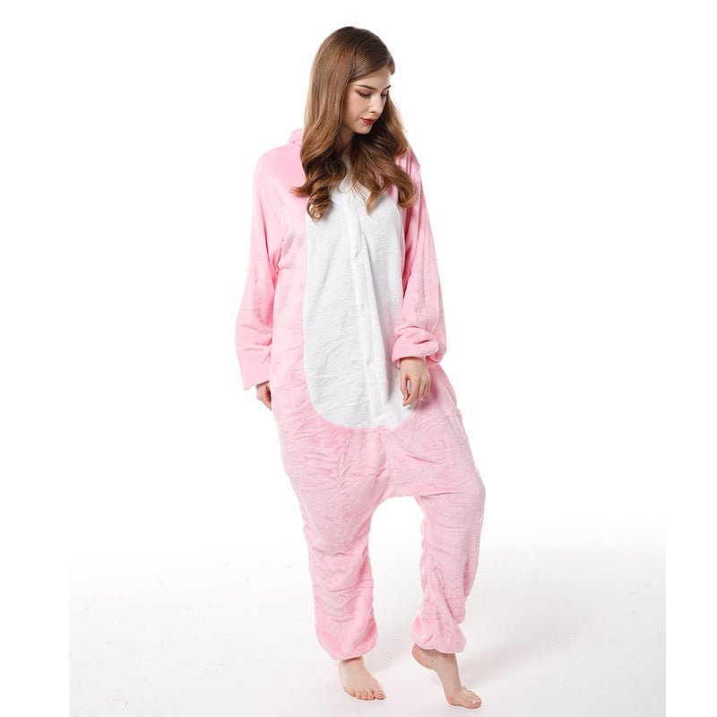Mixed Batch New Flannel Cartoon One-Piece Pajamas Parent-Child Animal Performance Clothing Mixed Batch Home Clothes - Image 5