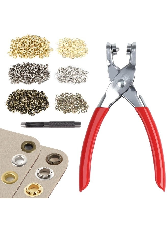 SenRan 604 piece metal eyelets kit with eyelets, punchers, pliers, circular metal eyelets set | Suitable for DIY enthusiasts, can create various items such as clothing, shoes, bags, etc - Image 1