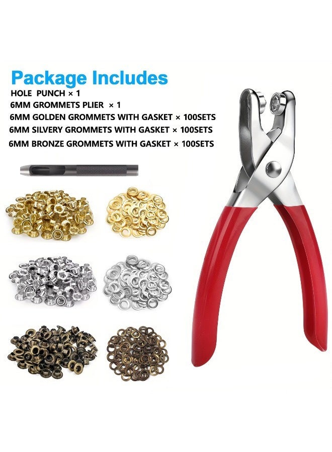 SenRan 604 piece metal eyelets kit with eyelets, punchers, pliers, circular metal eyelets set | Suitable for DIY enthusiasts, can create various items such as clothing, shoes, bags, etc - Image 2