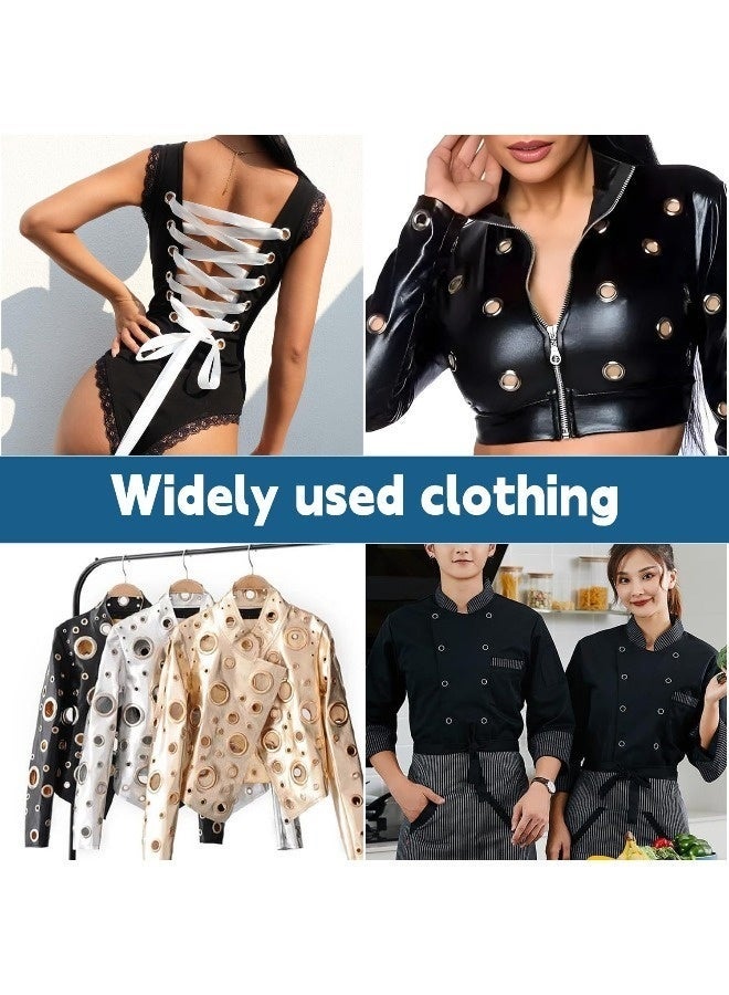 SenRan 604 piece metal eyelets kit with eyelets, punchers, pliers, circular metal eyelets set | Suitable for DIY enthusiasts, can create various items such as clothing, shoes, bags, etc - Image 4