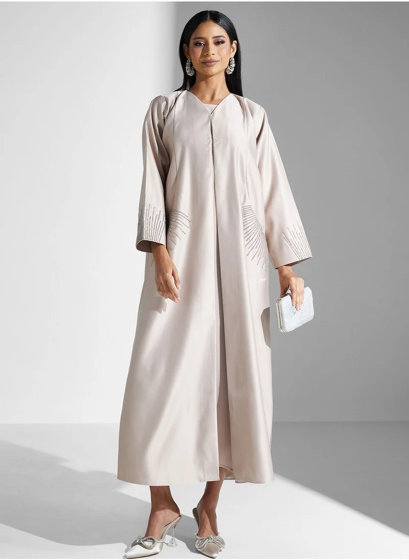 Meem by Mariyah Embellished Abaya